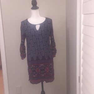 Cute Tunic, blue and red